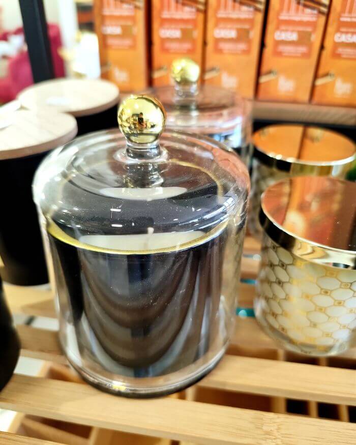 Black and Gold Candle with Bell Cover