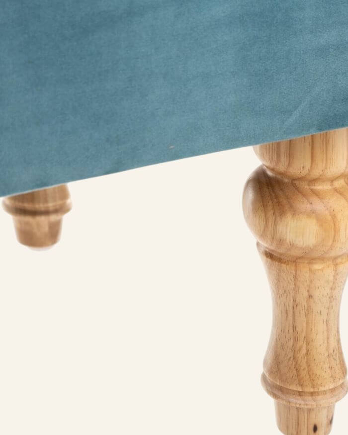Blue Velvet Storage Bench