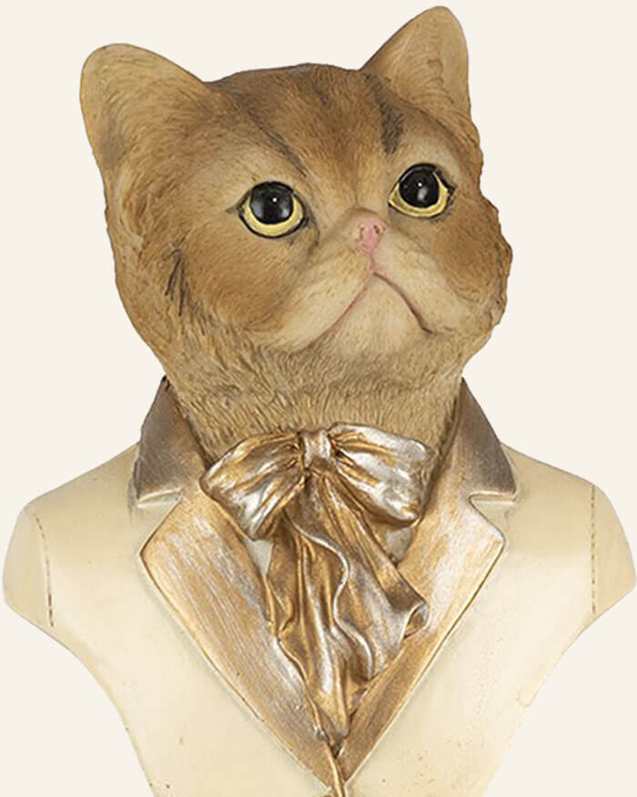 Cat Bust in Polyresin