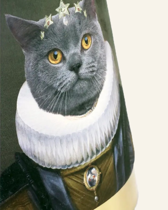 Cat Stool in Velvet and Gold