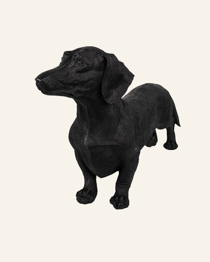 Dachshund Dog Figurine in Black