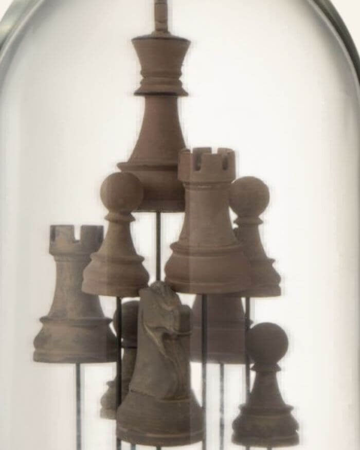 Decoration Bell Jar Chess