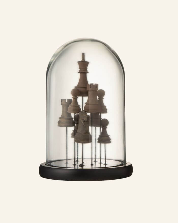 Decoration Bell Jar Chess