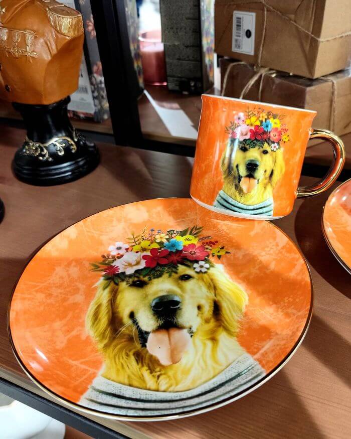 Dog Mug and Saucer