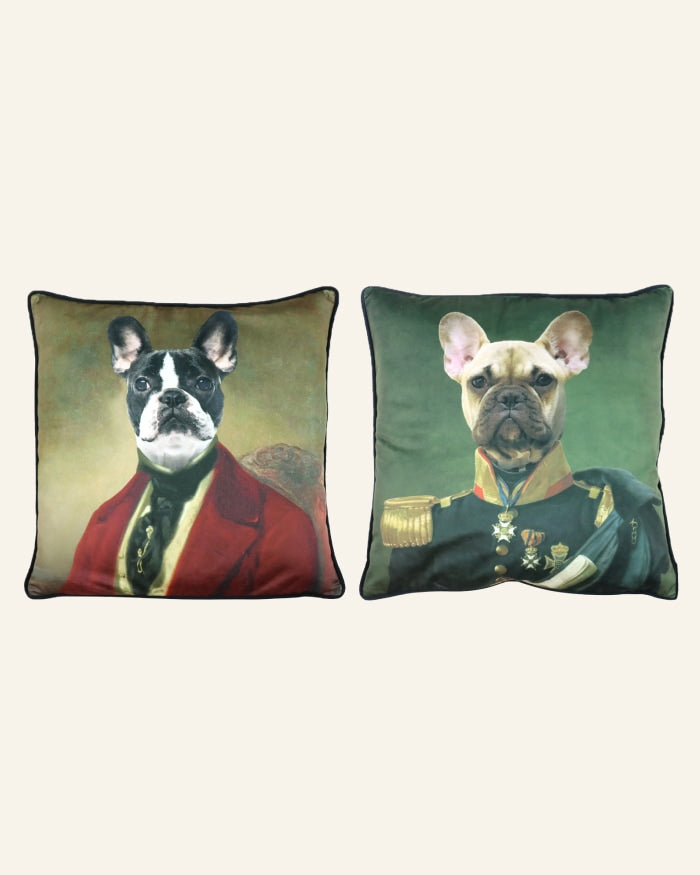 Frenchie Cushion in Red