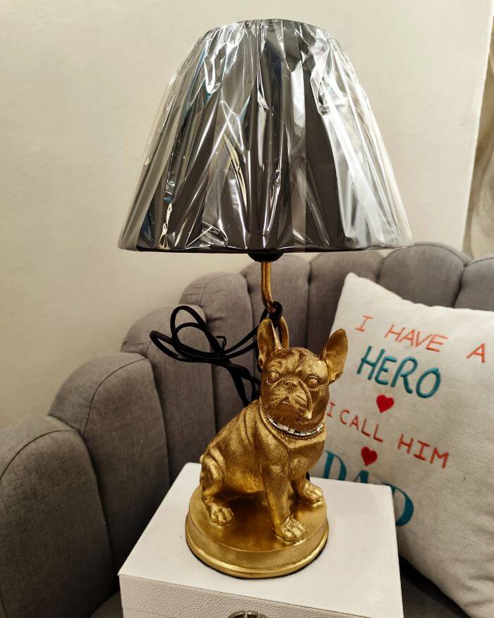 Golden Frenchie Table Lamp