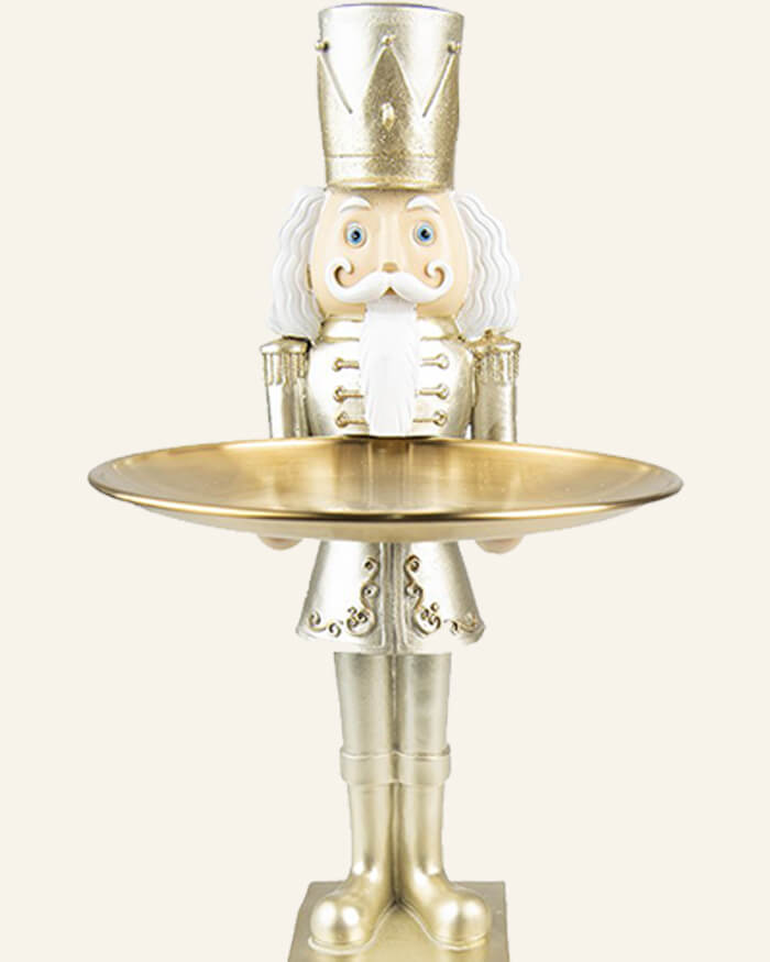 Gold Nutcracker with Tray
