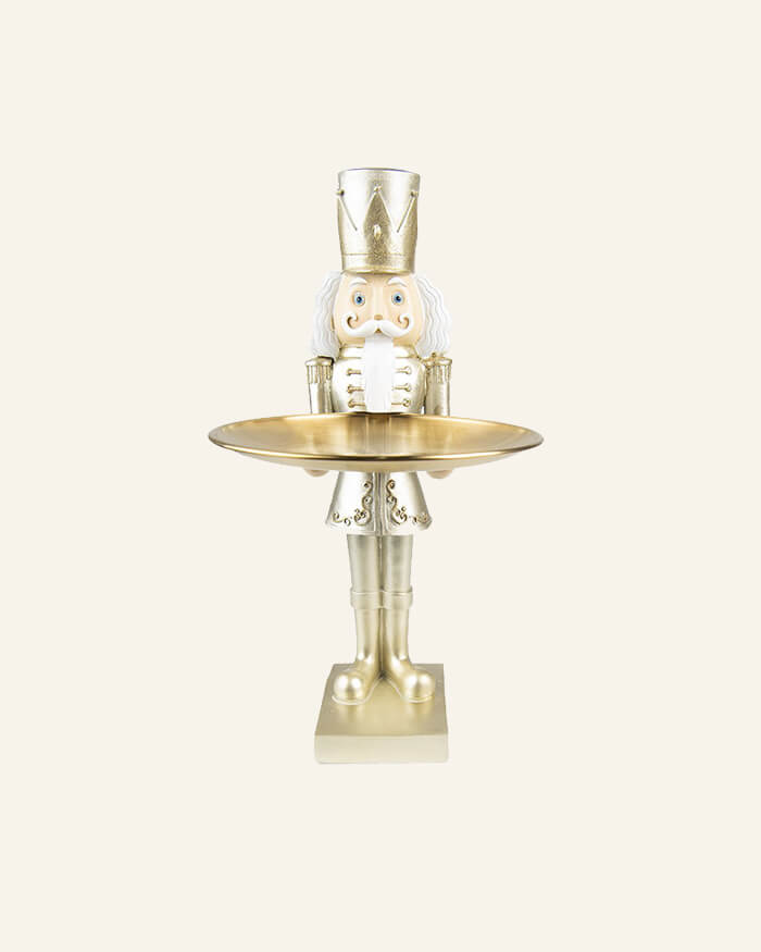Gold Nutcracker with Tray