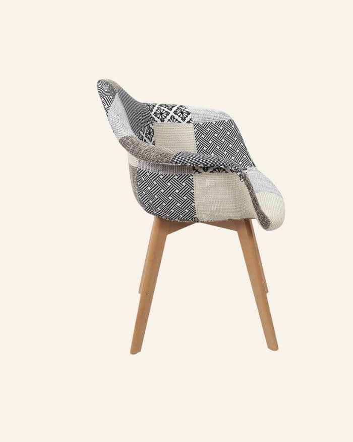 Grey Patchwork Armchair