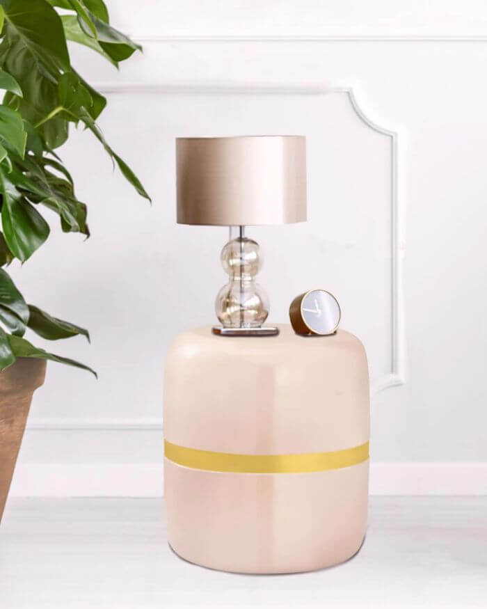 Pink and Gold Side Table