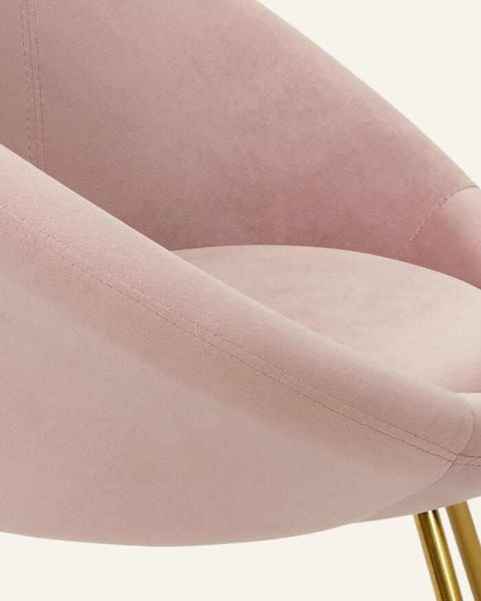 Pink Gold Velvet Armchair