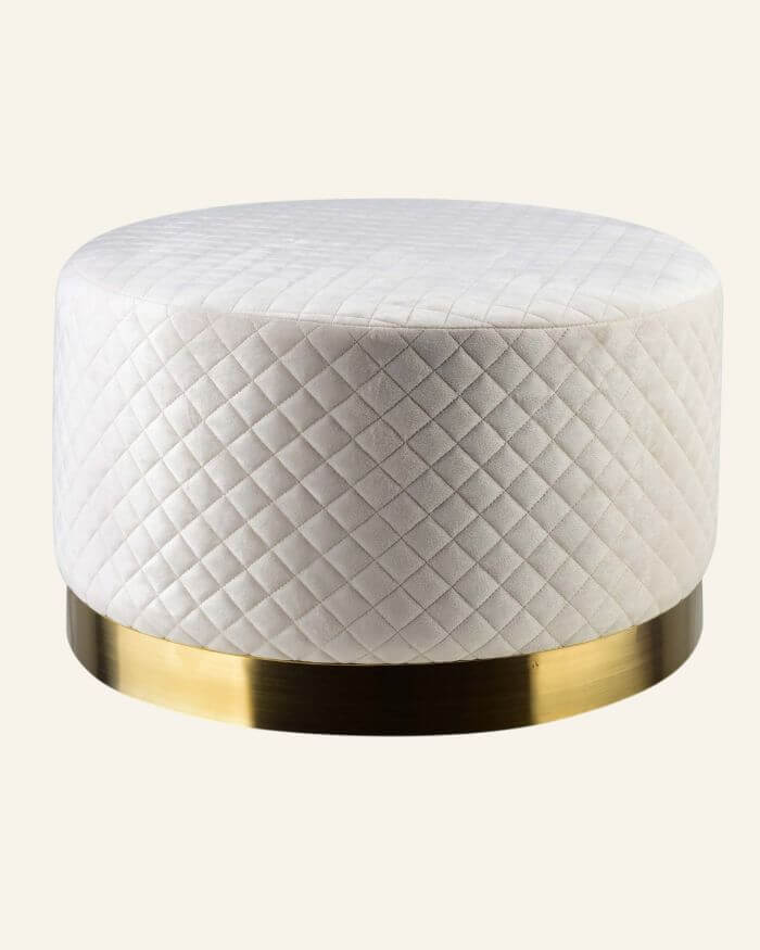 Pouf in Light Cream