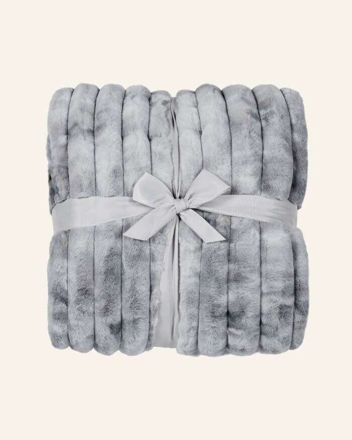 Stripy Throw Grey