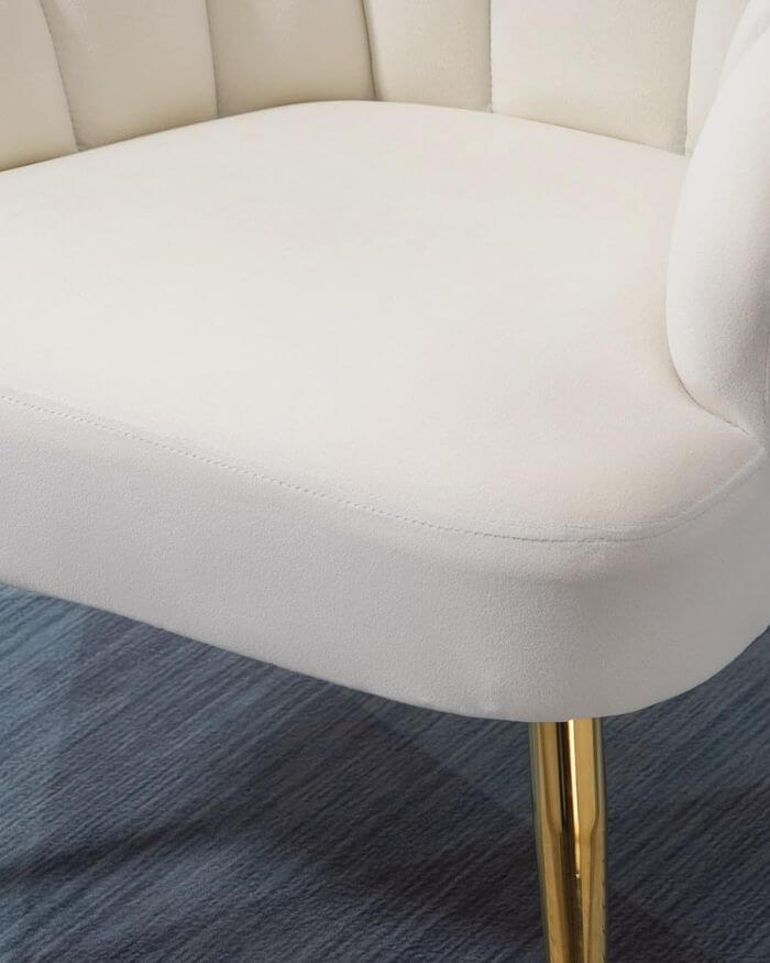 Velvet Armchair with Backrest