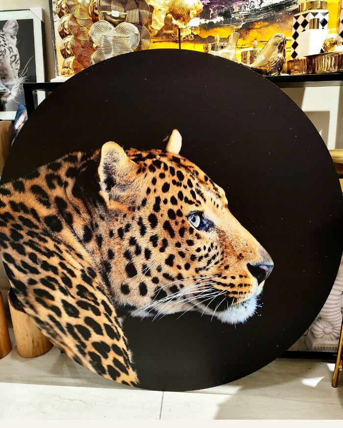 Wall Circle Leopard in Colour