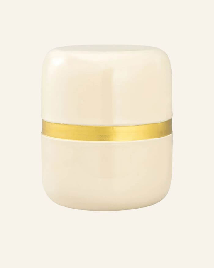 White and Gold Side Table