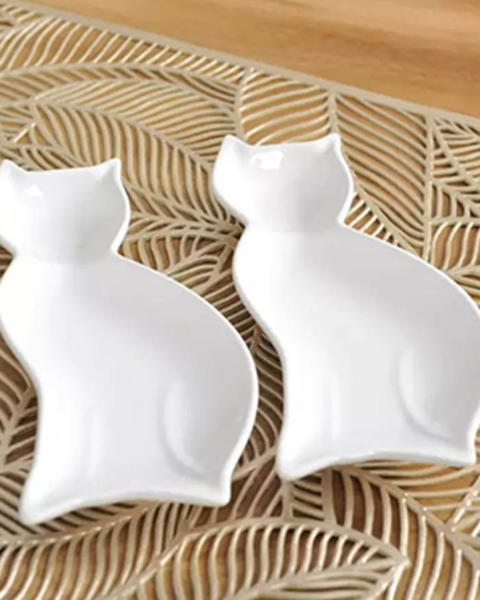 Cat serving plates