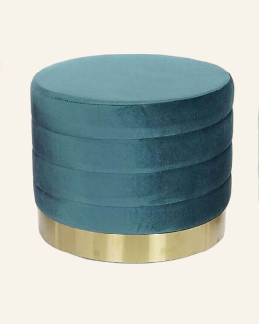 Blue Velvet Stool