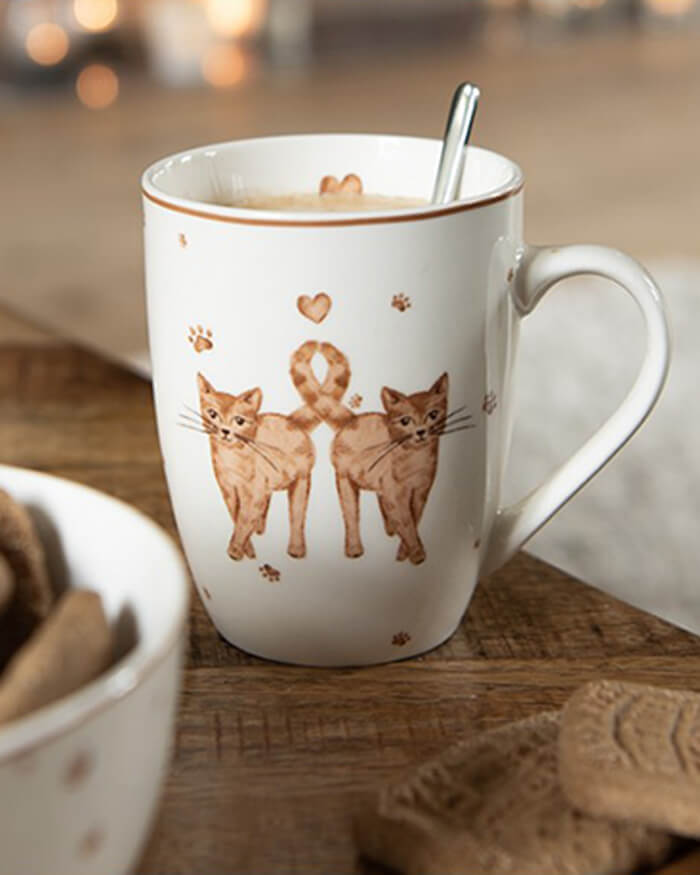 Cat Mug in Porcelain