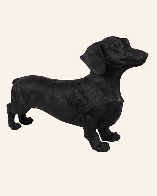 Dachshund Dog Figurine in Black