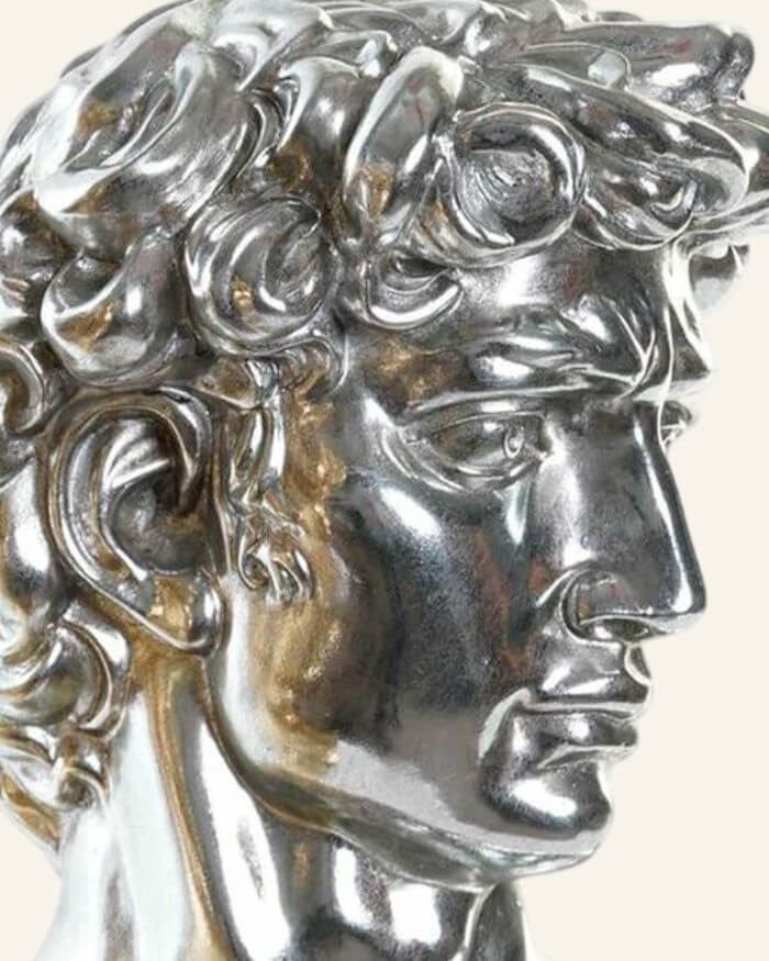 David Bust in Silver