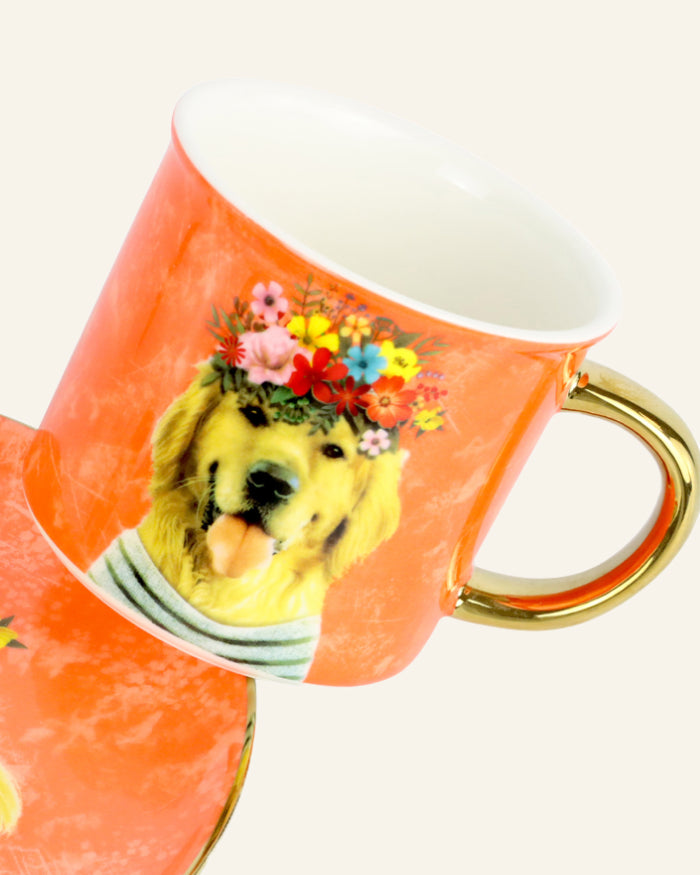 Dog Mug and Saucer