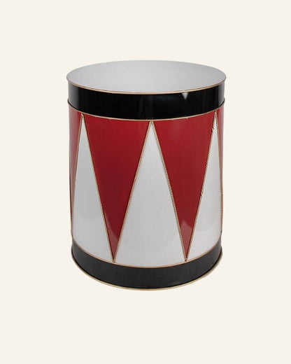 Drums in White, Red and Black Small