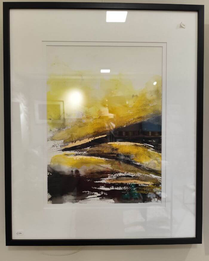 Framed Original Painting in Yellow