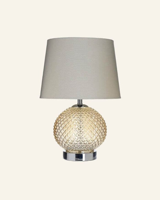 Glass Table Lamp Champage Cream Colour