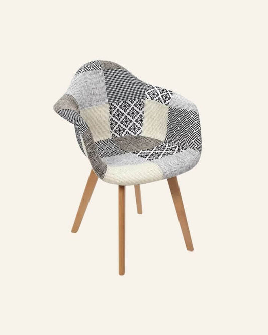 Grey Patchwork Armchair