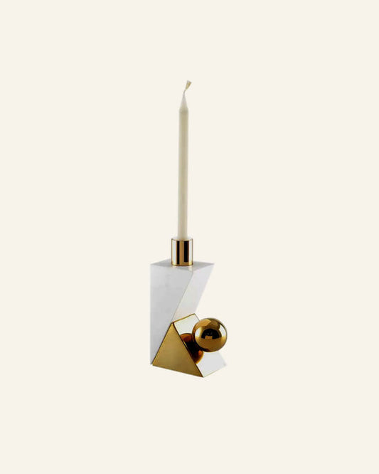 Marble Golden Candle Holder