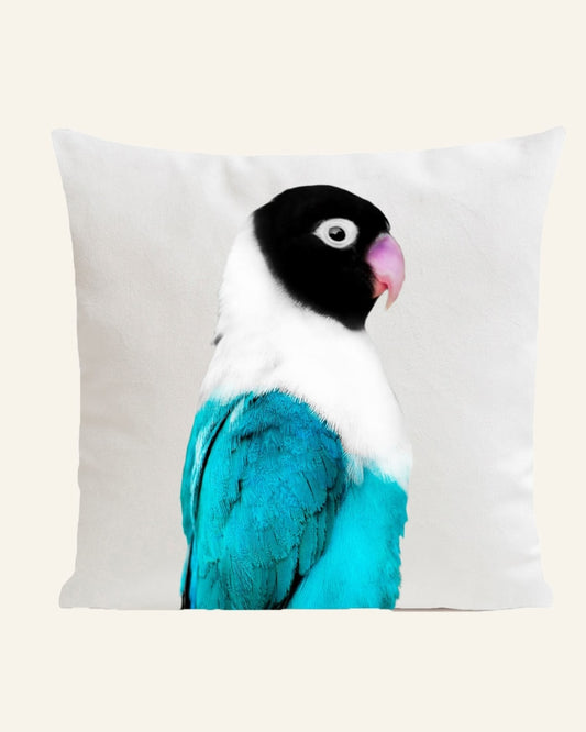 Parakeet Bird Cushion