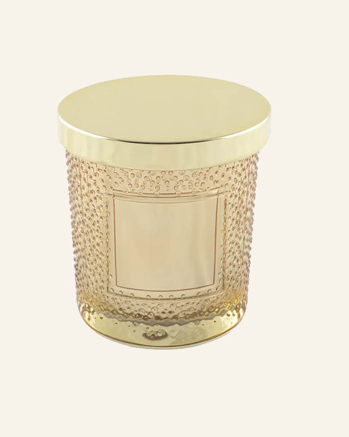 Round Golden Candle with Lid