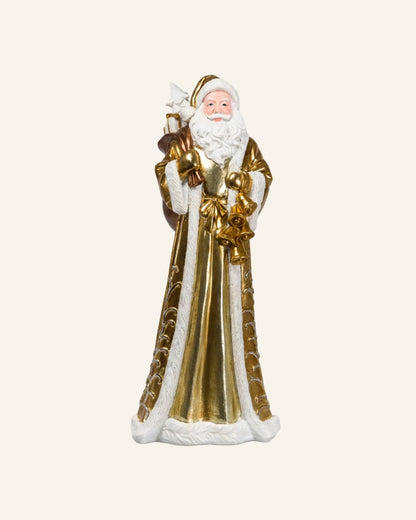 Santa with Sack Gold White