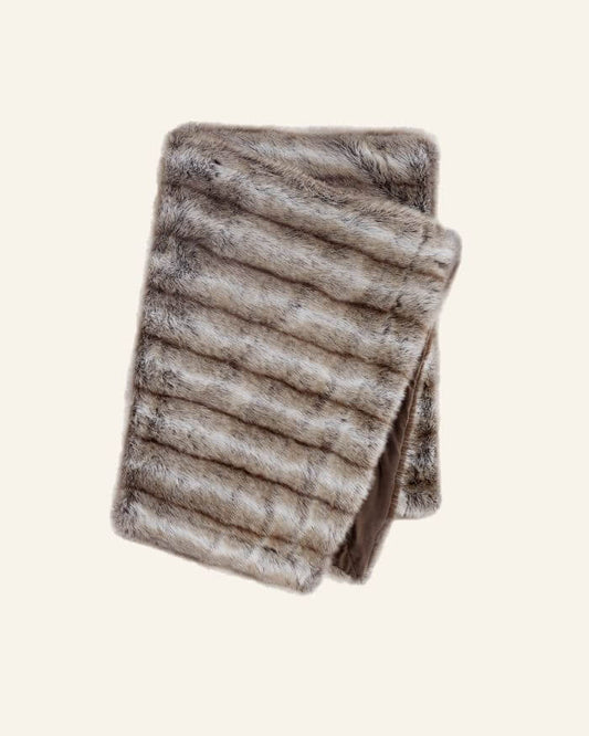 Soft Brown Throw Faux Fur