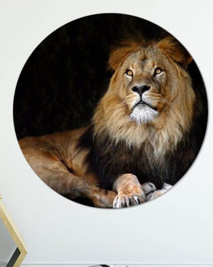 Wall Circle Lion in Colour