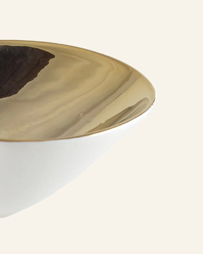 White and Gold Serving Cup (Large)